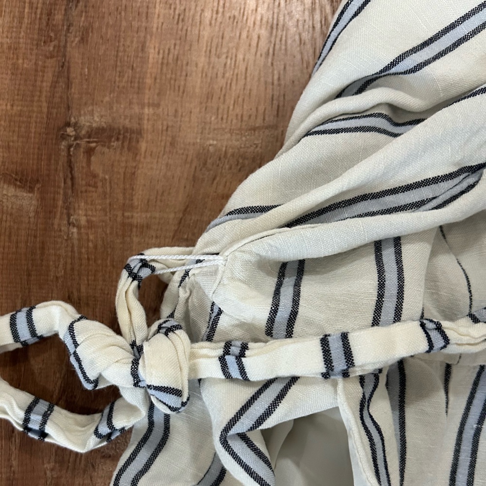 Universal Thread Linen Blend White Pinstripe Jump… - image 6